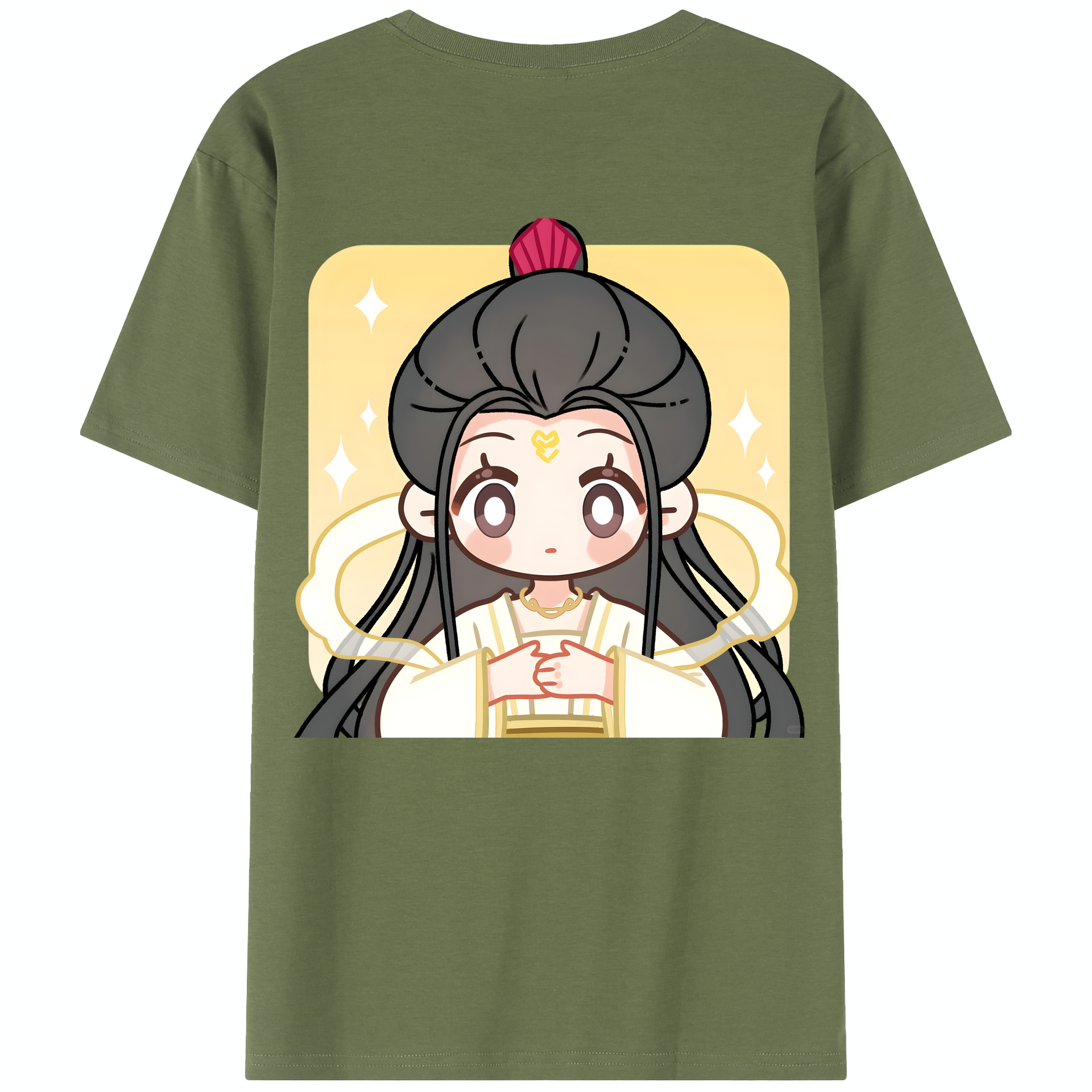 （画像用） Ne Zha 2 ナタ 魔童の大暴れ 綿100％半袖Tシャツ（背面プリント）